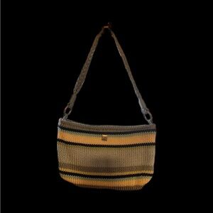 Lina Crochet Tan and Brown Handbag